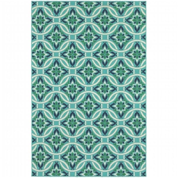Sphinx By Oriental Weavers Oriental Weavers Meridian 5868L 8 and apos; Round Round - Blue/ Green-Polypropylene M5868L240RDST - main